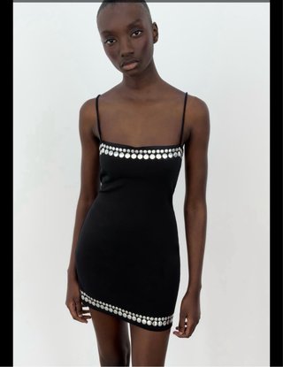 Vestido mini Zara tachas Talla M