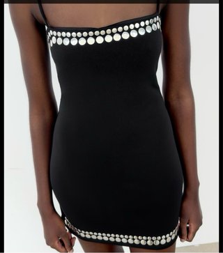 Vestido mini Zara tachas Talla M
