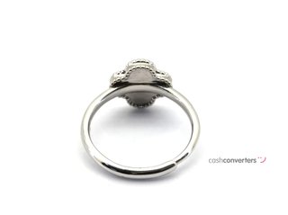 anillo plata 925mm con piedra con malaquita,nacar,onix