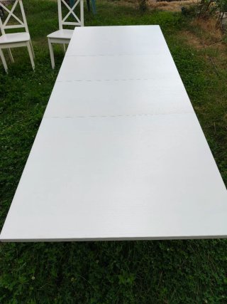 Mesa extensible STRANDTORP blanca IKEA. URGE