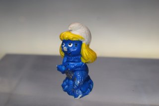 Los Pitufos: Pitufina Sirena. Figura de PVC. Sin marca, bootleg, vintage.