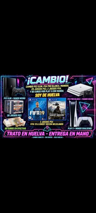 Cambio consolas por ps5