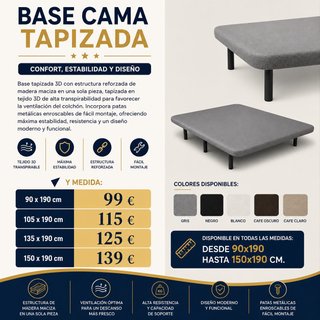 Base Cama ENVIO GRATIS + PAGO CONTRAENTREGA