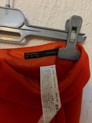 Falda pantalón Zara roja