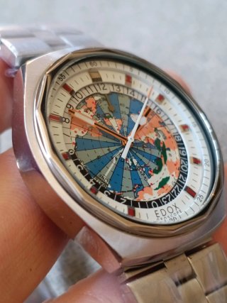 Edox Geoscope 42 Super Compressor Diver Vintage
