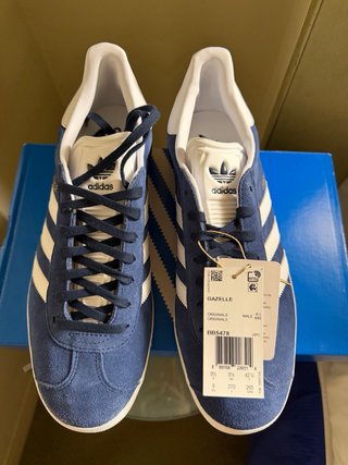 Zapatillas Adidas Gazelle Azul y Blanco