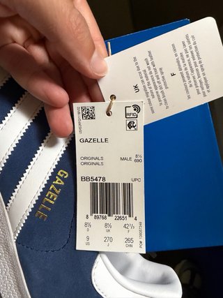 Zapatillas Adidas Gazelle Azul y Blanco