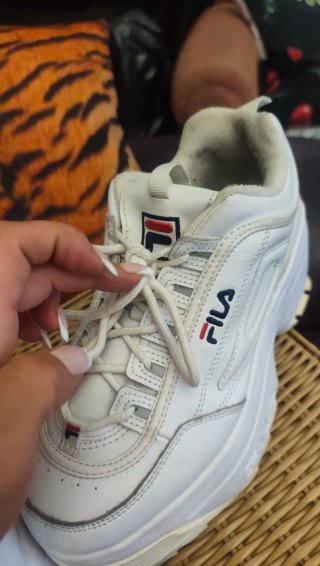 Zapatillas Fila plataforma blancas