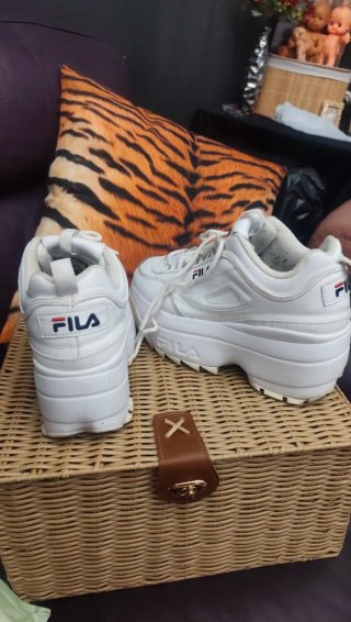 Zapatillas Fila plataforma blancas
