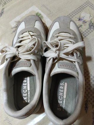 Zapatillas Skechers Mujer Talla 38 Gris/Blanco