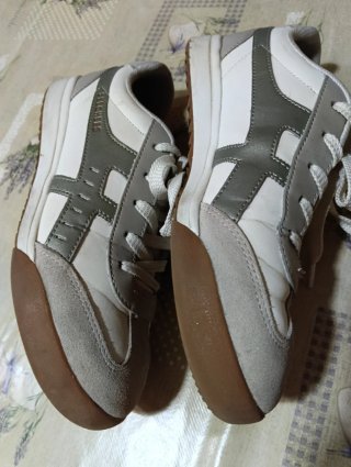 Zapatillas Skechers Mujer Talla 38 Gris/Blanco