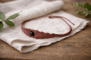 Gargantilla Macramé estilo Nórdico con Onix