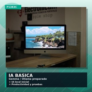 iMac 27 2019 i5 3.7 8GB RAM Radeon Pro 580X 8GB IA básica