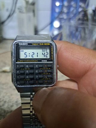 Reloj Casio CA-505 Calculadora Plata