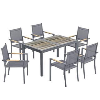 Mesa y 6 Sillas de Jardín