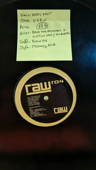 Dave The Drummer [RAW04]Vinilo Techno Acid