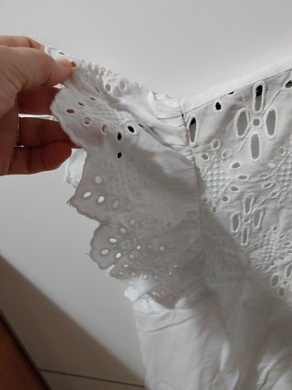 Blusa Verano Encaje Blanca Talla S