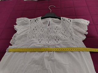 Blusa Verano Encaje Blanca Talla S