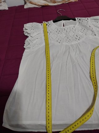 Blusa Verano Encaje Blanca Talla S