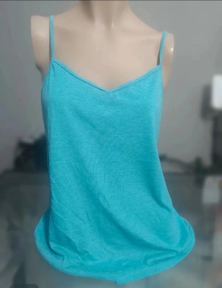 (M) Camiseta tirantes azul turquesa