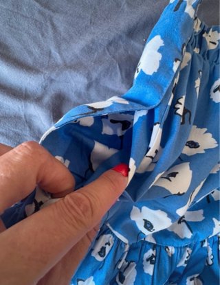 Falda larga Zara vuelo floral azul S