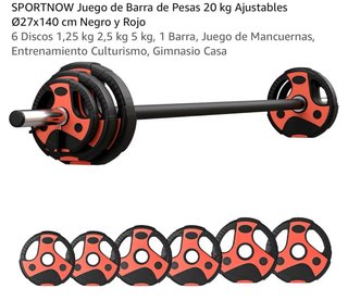 Barra de Pesas 20 kg Ajustables