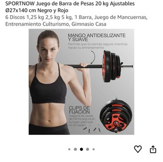 Barra de Pesas 20 kg Ajustables