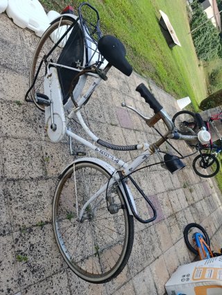 Bicicleta blanca estilo paseo