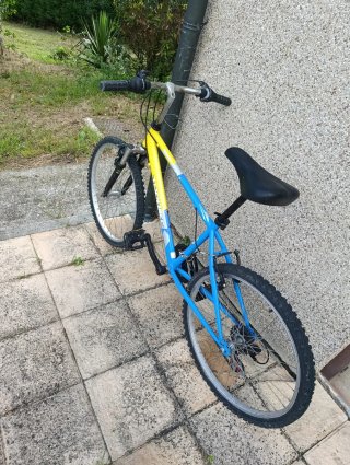 Bicicleta Topbike Azul y Amarilla