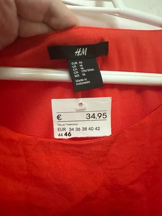 Vestido rojo talla 46 sin estrenar