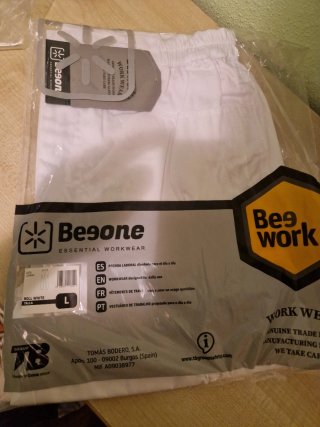 Pantalón de trabajo Begone Blanco Talla L 30€los 5