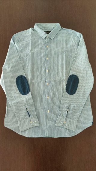 Camisa Massimo Dutti Rayas Azul Talla XXL