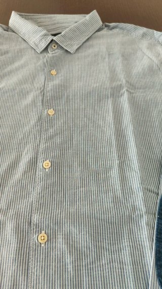 Camisa Massimo Dutti Rayas Azul Talla XXL
