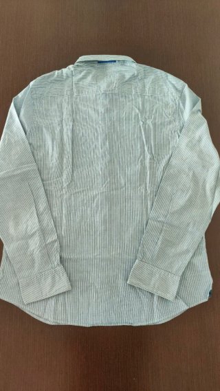 Camisa Massimo Dutti Rayas Azul Talla XXL