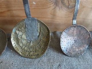 Juego 7 Espumaderas Antiguas de Metal