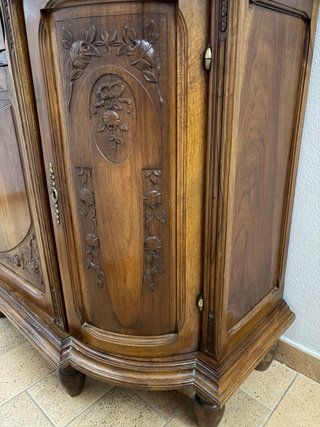 Mobile con specchio in legno e marmo