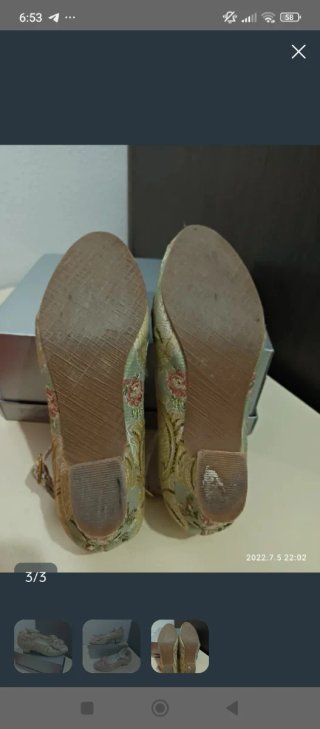 Zapatos Fallera Niña Oro y Rosa número 30'5
