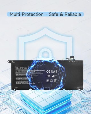 GINGEPRO Batería JD25G 62Wh 7,6V 8150mAh DELL