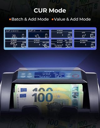 MUNBYN IMC27 contador billetes deteccion Falsos