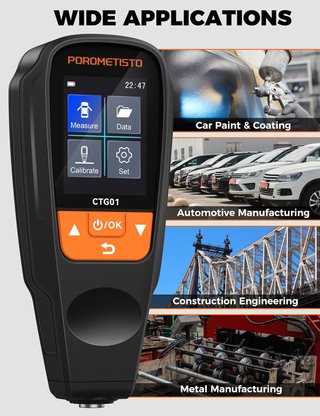 POROMETISTO CTG01 Medidor Espesor Pintura 0‑2000μm