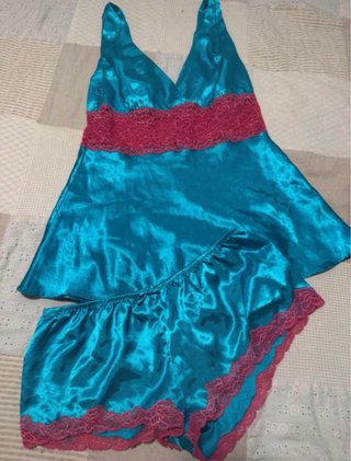 Pijama Yamay Seda 2 Piezas Teal y Rosa