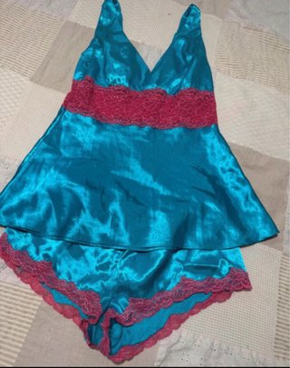 Pijama Yamay Seda 2 Piezas Teal y Rosa