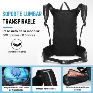 JIANYANA Mochila Hidratación 15L Depósito 2L