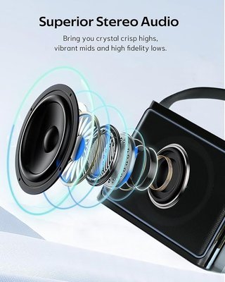 QEEKADA 2 micros inalambricos Altavoz Bluetooth
