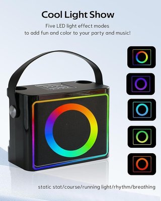 QEEKADA 2 micros inalambricos Altavoz Bluetooth