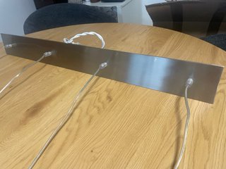 Lámpara de salón acero 4 focos