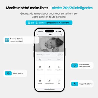 IEGEEK Baby 7 VigilaBebés Wifi 1080P 360° App PTZ