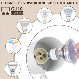 Deboola LED foco techo 2 llamas GU10 sin bombillas