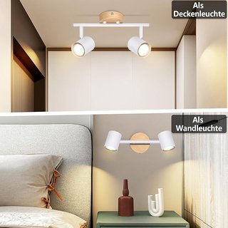 Deboola LED foco techo 2 llamas GU10 sin bombillas