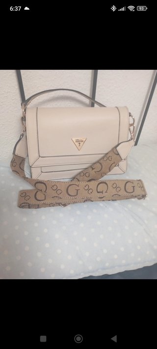 Bolso Guess Beige Multicolor Original